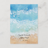 Rustikale Hochzeit im Sommer am Meer Begleitkarte (Rückseite)