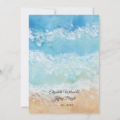 Rustikale Hochzeit im Sommer am Meer Einladung (Rückseite)