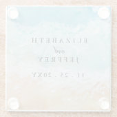 Rustikale Hochzeit im Sommer am Meer Glasuntersetzer (Rückseite)