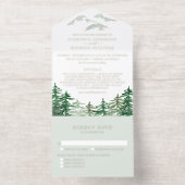 Rustikale Hochzeit im Wald All-in-One-Einladung (Innenseite)