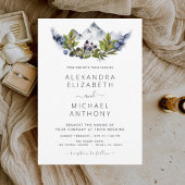 Rustikale Hochzeit im Wald Einladung