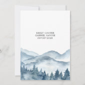 Rustikale Hochzeit im Wald Einladung (Rückseite)