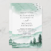 Rustikale Hochzeit im Wald Einladung (Vorne/Hinten)