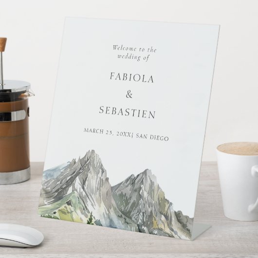 Rustikale Hochzeit im Wald von Bergen Sockelschild (In Situ)