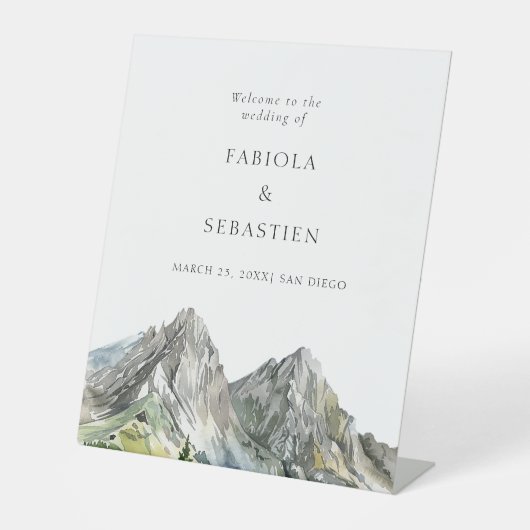 Rustikale Hochzeit im Wald von Bergen Sockelschild (Vorderseite)