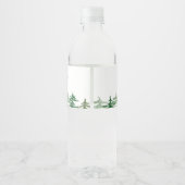 Rustikale Hochzeit im Wald Wasserflaschenetikett (Rückseite)