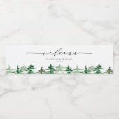 Rustikale Hochzeit im Wald Wasserflaschenetikett (Einzelnes Label)