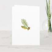 Rustikale Hochzeit im Wasserfarbenwald Programm (Rückseite)