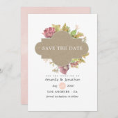 Rustikale Hochzeit im Wasserfarbenwald Save The Date (Vorne/Hinten)