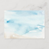Rustikale Hochzeit im Watercolor Ocean Summer Beac Begleitkarte (Rückseite)