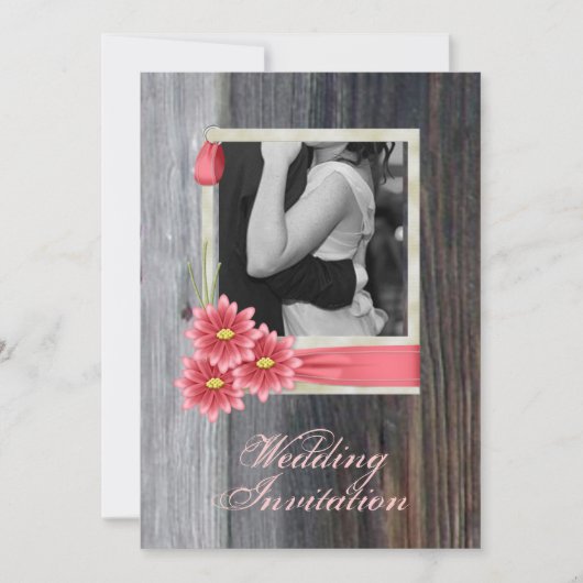 rustikale Hochzeit im Western Einladung (Vorderseite)