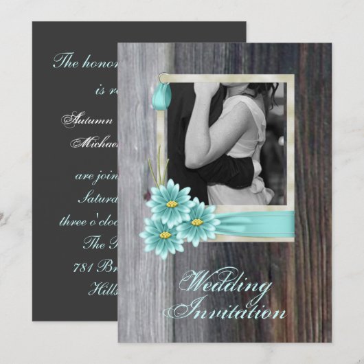 rustikale Hochzeit im Western Einladung (Vorne/Hinten)