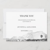 Rustikale Hochzeit in Aquarell Danke Karte (Vorderseite)