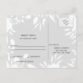 Rustikale Hochzeit in Aquarell Rosa Einladungspostkarte (Rückseite)