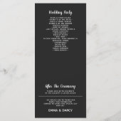 Rustikale Hochzeit in Aquarell Rosa Programm (Rückseite)