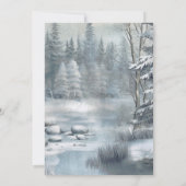 Rustikale Hochzeit in Bergblau Einladung (Rückseite)