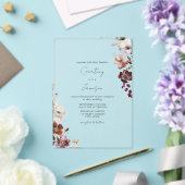 Rustikale Hochzeit in Burgund Acryleinladungen (In Situ (Hochzeit))