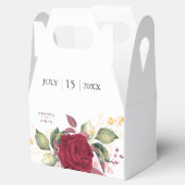 Rustikale Hochzeit in Burgund Geschenkschachtel (Geöffnet)