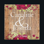 Rustikale Hochzeit in Burgund Magnet<br><div class="desc">Unsere rustikale, floralfarbene Hochzeitsgestaltung in tiefrot/burgund. Klicken Sie auf "Personalisieren" und dann auf "Weiter", um die grafischen Elemente nach Ihren Wünschen anzupassen! Die Kollektion der Koordinationsprodukte ist in unserem Shop, zazzle.com/doodlelulu*, erhältlich. Kontaktieren Sie uns, wenn Sie dieses Design auf ein bestimmtes Produkt angewendet haben, um Ihr eigenes einzigartiges Match oder...</div>