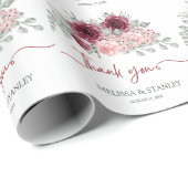 Rustikale Hochzeit in Burgund Marsala und Rosa Geschenkpapier (Rolleneckpunkt)