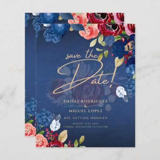 Rustikale Hochzeit in Burgund mit blauer Flora SPA (Vorne/Hinten)