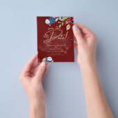 Rustikale Hochzeit in Burgund mit blauer Flora SPA Flyer (Gruppe)