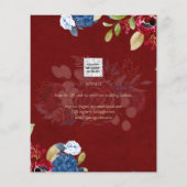 Rustikale Hochzeit in Burgund mit blauer Flora SPA Flyer (Hinten)