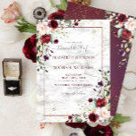 Rustikale Hochzeit in Burgund Rosa Einladung<br><div class="desc">Erleben Sie die perfekte Hochzeitseinladung mit diesem trendigen bordeauxfarbenen Marsala und dem blütenrosa und botanisch grünen Aquarell mit einem Marmorhintergrund aus Imitaten,  handgeschriebenen Schriftzeichen und Imitaten mit Goldstaub. Kontaktieren Sie Designer für passende Produkte. Copyright Elegant Invites,  alle Rechte vorbehalten.</div>