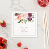 Rustikale Hochzeit in Burgunday Serviette (Beispiel)