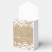 Rustikale Hochzeit in Burlap und Lace Geschenkschachtel (Geöffnet)