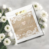 Rustikale Hochzeit in Burlap und Lace Geschenktütchen