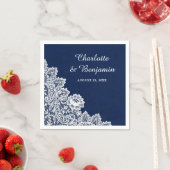 Rustikale Hochzeit in Burlap und Lace Navy Serviette (Beispiel)