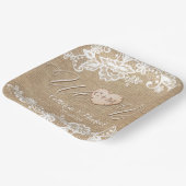 Rustikale Hochzeit in Burlap und Lace Pappteller (Gewinkelt)