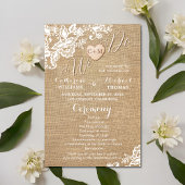 Rustikale Hochzeit in Burlap und Lace Programm