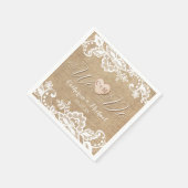 Rustikale Hochzeit in Burlap und Lace Serviette (Ecke)