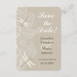 Rustikale Hochzeit in Burlap und Spitzen retten da Einladung