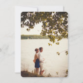 Rustikale Hochzeit in den Bergen rettet das Datum Save The Date (Rückseite)