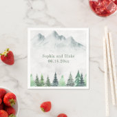 Rustikale Hochzeit in den Bergen und im Wald Serviette (Beispiel)