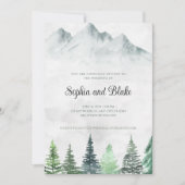 Rustikale Hochzeit in den Bergen und Wäldern Einladung (Vorderseite)