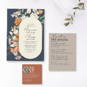 Rustikale Hochzeit in Florals Einladung