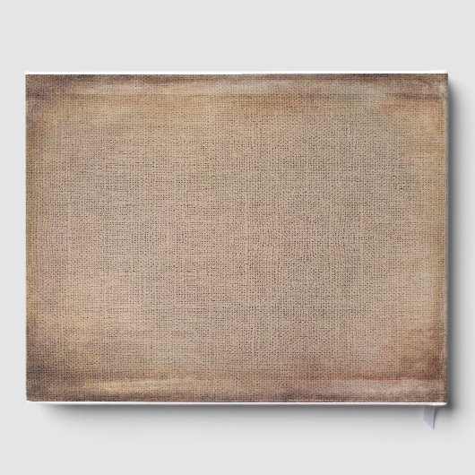 Rustikale Hochzeit in Lace und Burlap Gästebuch (Rückseite)