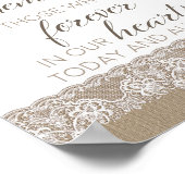 Rustikale Hochzeit, in liebender Erinnerung Poster (Ecke)