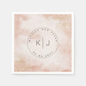 Rustikale Hochzeit in Rosa Serviette (Vorderseite)