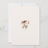 Rustikale Hochzeit in rosa und grüner Blüte Einladung (Rückseite)