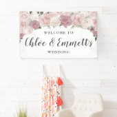 Rustikale Hochzeit in Rosa und Weiß Banner (Insitu)