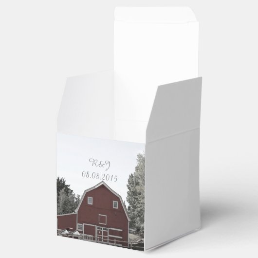 rustikale Hochzeit in Roter Scheune Geschenkschachtel (Geöffnet)