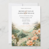 Rustikale Hochzeit in Urlaubsort im Freien Einladung (Vorderseite)