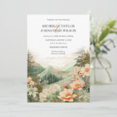 Rustikale Hochzeit in Urlaubsort im Freien Einladung (Stehend Vorderseite)