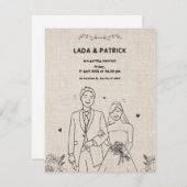 Rustikale Hochzeit Invi Begleitkarte (Vorne/Hinten)