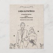 Rustikale Hochzeit Invi Begleitkarte (Vorderseite)